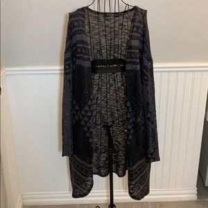 💚 Ilcicerone Sheer Aztec Patterned Shrug Women L